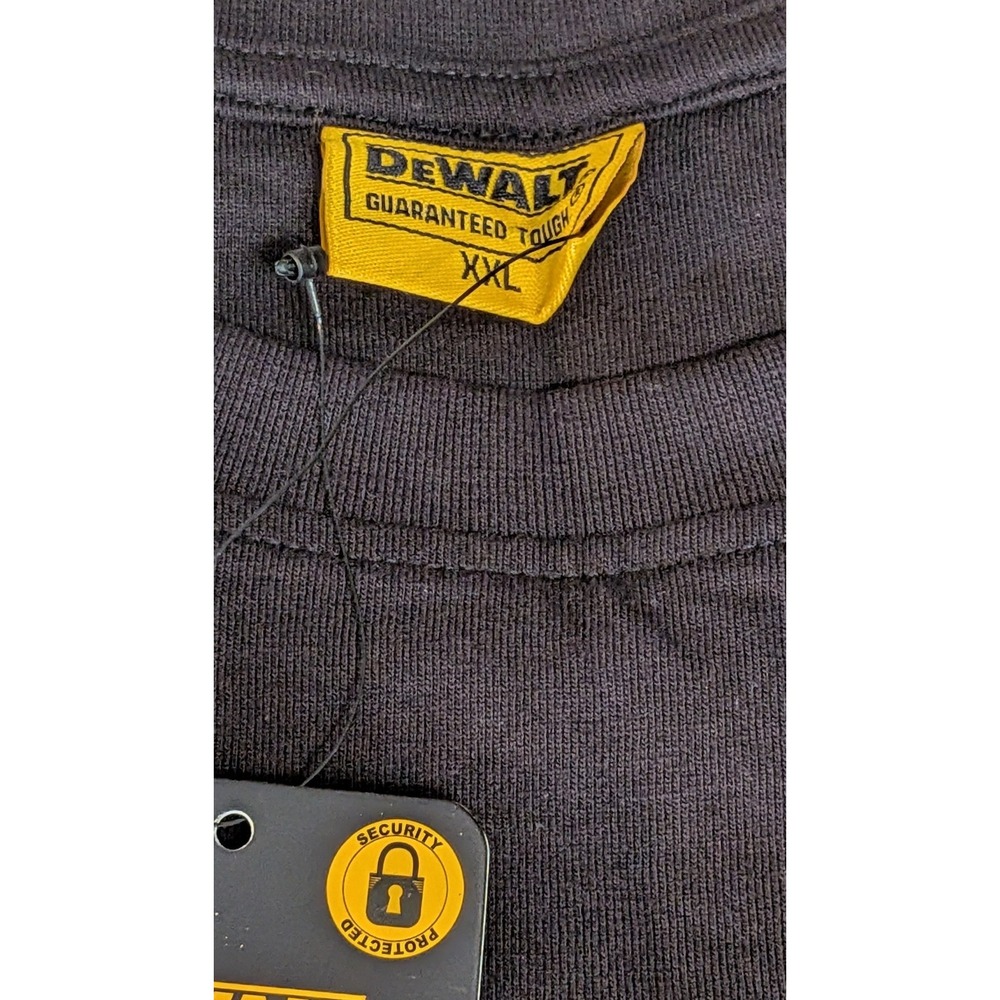 DeWalt Long Sleeve T-Shirt Mens XXL Black New Workwear Graphic Logo Shirt - Picture 2 of 3